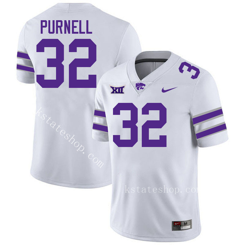 Desmond Purnell Kansas State Jersey,Kansas State Wildcats #32 Desmond Purnell Jersey Youth-White